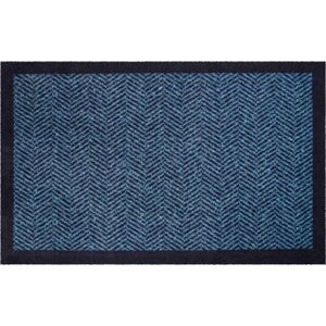 GRUND Rohožka do domácnosti HERRINGBONE modrá Rozměr: 75x120 cm