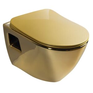 SAPHO PAULA závěsná WC mísa, 35,5x50cm, zlatá TP325-AK00