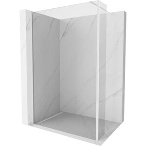 MEXEN/S Kioto Sprchová zástěna WALK-IN 105 x 30 cm, transparent, bílá 800-105-212-20-00-030