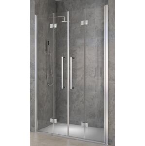WellMall NOMI DOUBLE 140 Čiré (90+60) Sprchové dveře zalamovací
