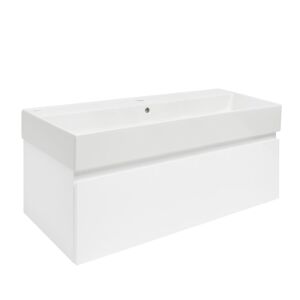 Koupelnová skříňka s umyvadlem SAT B-Way 99x30x45 cm bílá lesk BWAY100WU2