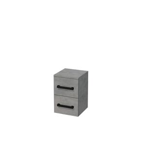 Koupelnová skříňka nízká s černou úchytkou SAT Cube Way 32,5x51x33 cm beton mat CUBE3CN32BE
